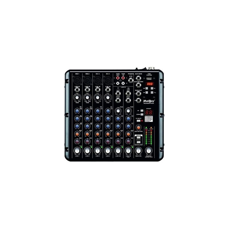 MadBoy® BLENDER-642U KARAOKE/AUDIOMIKSERI + USB-SOITIN